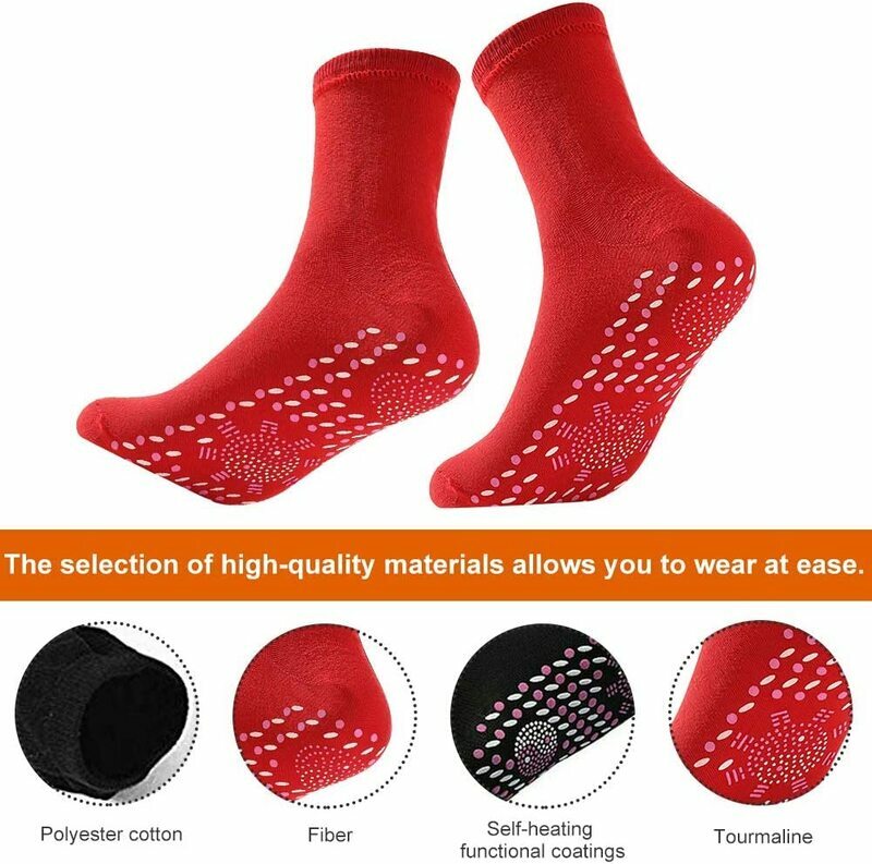 Турмалиновые Носки для похудения 2 пары, Самонагревающиеся, Самонагревающиеся, термотерапевтические носки для массажа ног, Новинка
