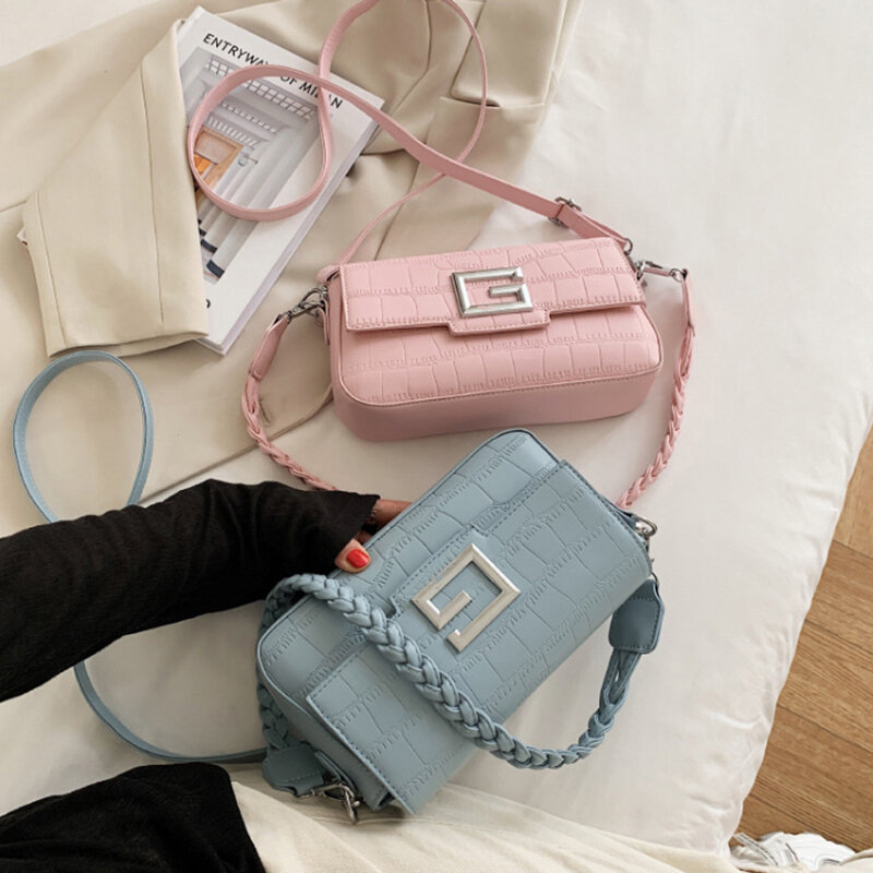 Lettera G modello coccodrillo borse a tracolla da donna Designer borsa quadrata di lusso borsa di marca borsa a tracolla in pelle PU borse da donna