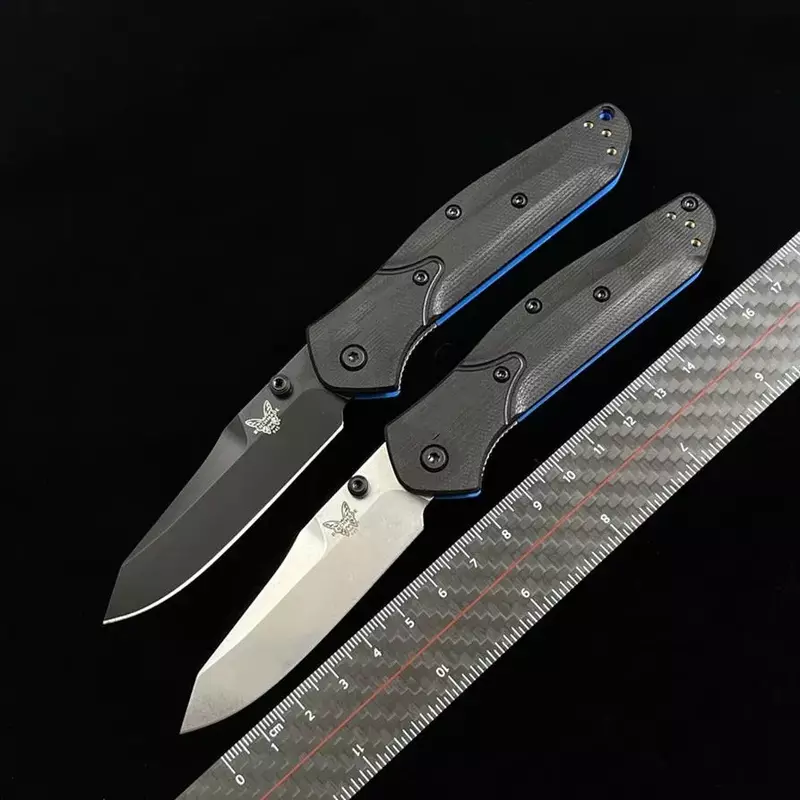 Pegangan BENCHMADE 945 pisau lipat G10 warna ganda pisau saku keselamatan taktis Kemah luar ruangan alat EDC pisau