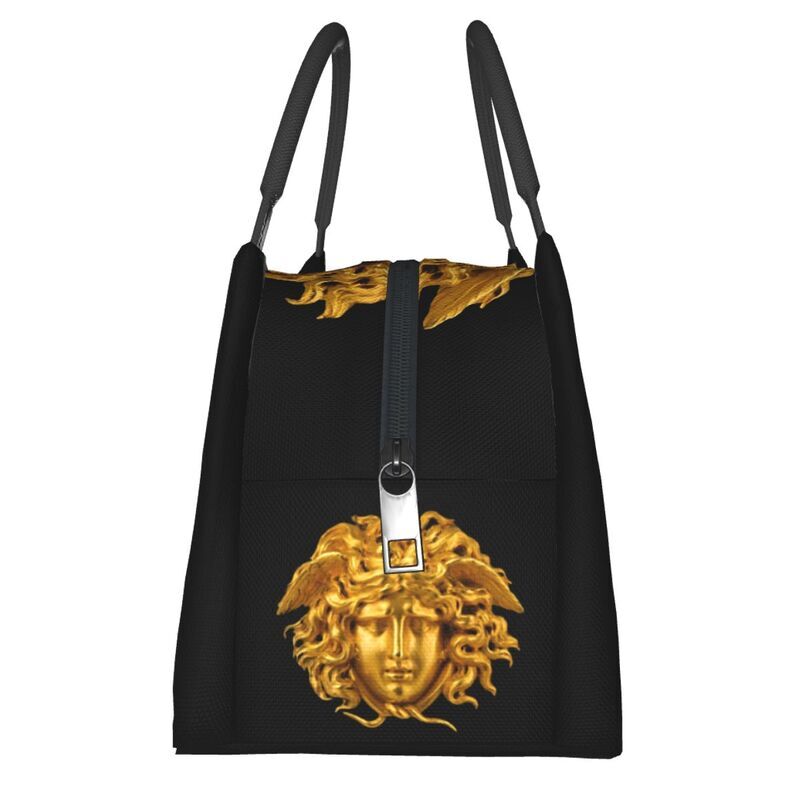 Grecka mitologia Halloween wąż włosy Medusa nadruk głowy izolowany torby na Lunch dla kobiet termiczne pudełko na Lunch chłodnicy