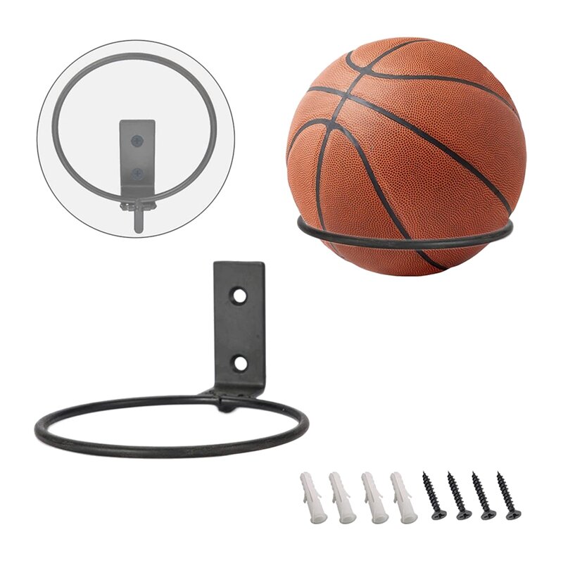 2 упаковки, складной держатель для мяча, настенный держатель для спортивных мячей для баскетбола, волейбола, регби, футбола