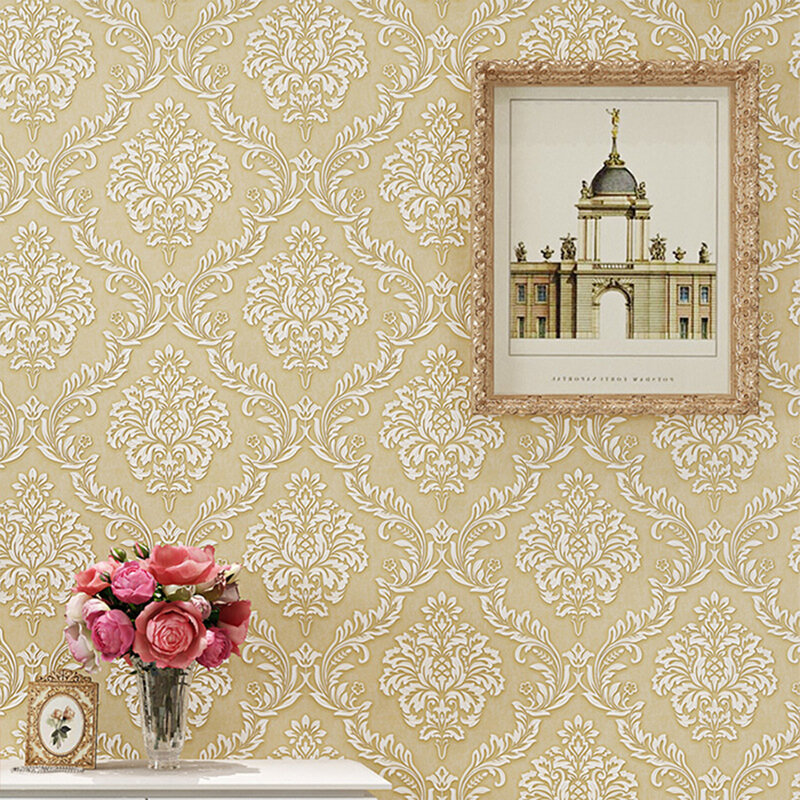 유럽 스타일 대형 꽃 부직포 3D 벽지, 거실 침실 식당 벽지, 홈 장식 벽지