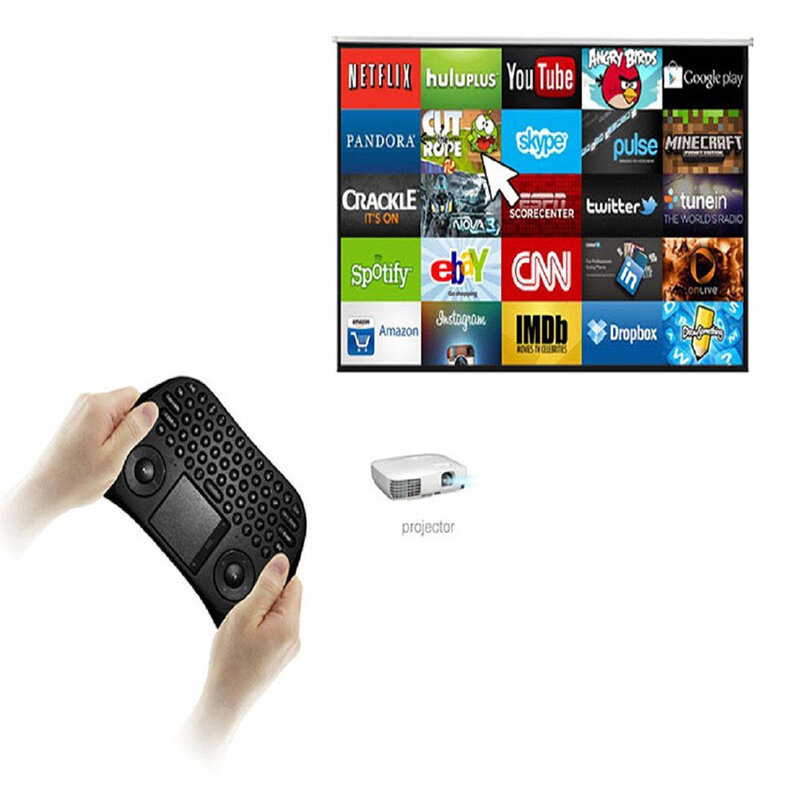measy GP800 2.4GHz Wireless Gaming Keyboard Smart Air Mouse Tochpad Remote Control for Android TV Box / Laptop / Tablet PC