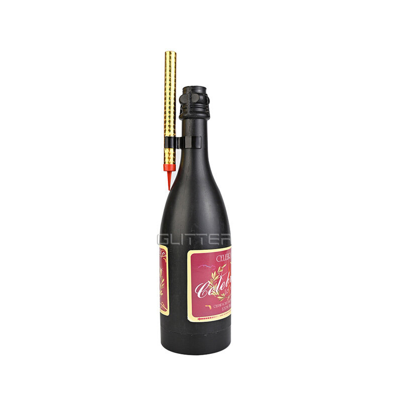 Botella de champán individual, soporte de base elástica, para fiesta en club nocturno, vela, fuente de hielo, fuegos artificiales