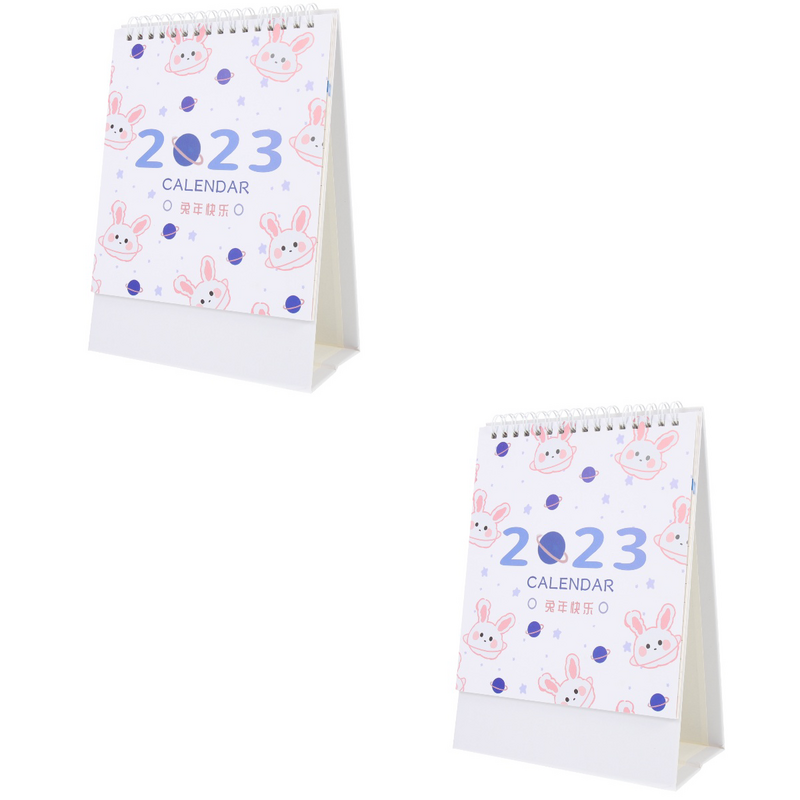 2 sztuk kalendarz biurkowy kalendarz kalendarz królik roku kalendarz pulpit zdobią