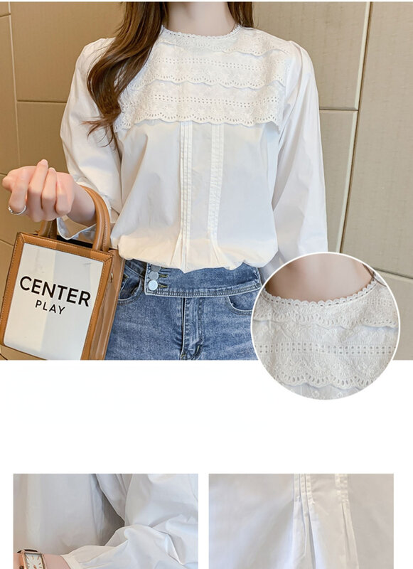 Camisa branca feminina retro hong kong-estilo blusa com dois corações e design solto camisa sentido primavera 2022 177a,331-21