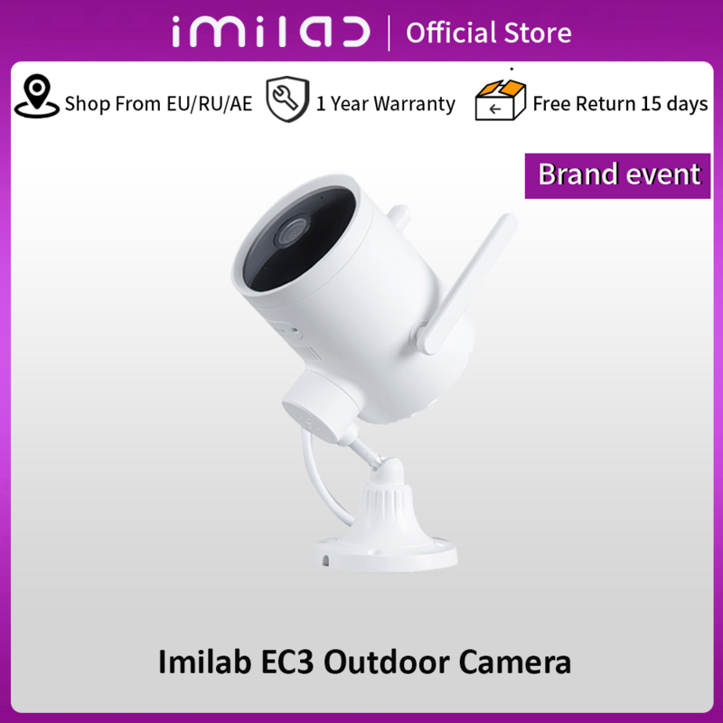 IMILAB EC3 Outdoor Security Camera 2K HD Smart Camera Wifi IP Camera Waterproof Hotspot 270° Rotation Range Surveillance Cameras