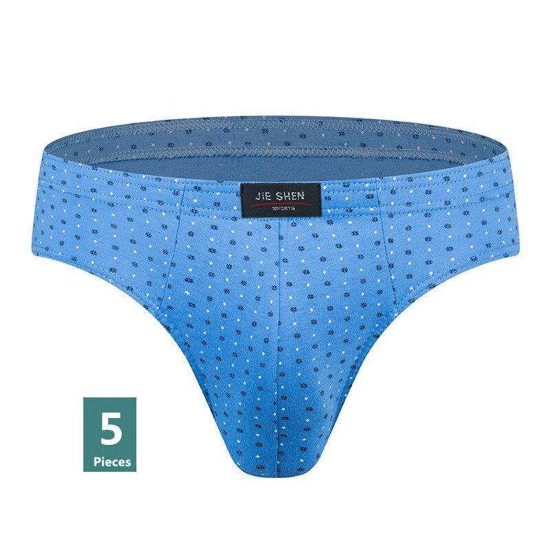Mannen Slips 5 Stks/partij Katoen Underpants Casual Dot Ondergoed Voor Mannelijke Plus Size Mannen Slips Ondergoed L-4XL Cueca Masculina