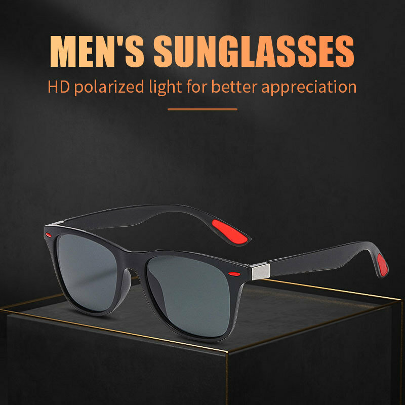 Kacamata Hitam Olahraga Modis Kacamata Hitam Kuku Krem Terpolarisasi Pria Kacamata Pengemudi Luar Ruangan