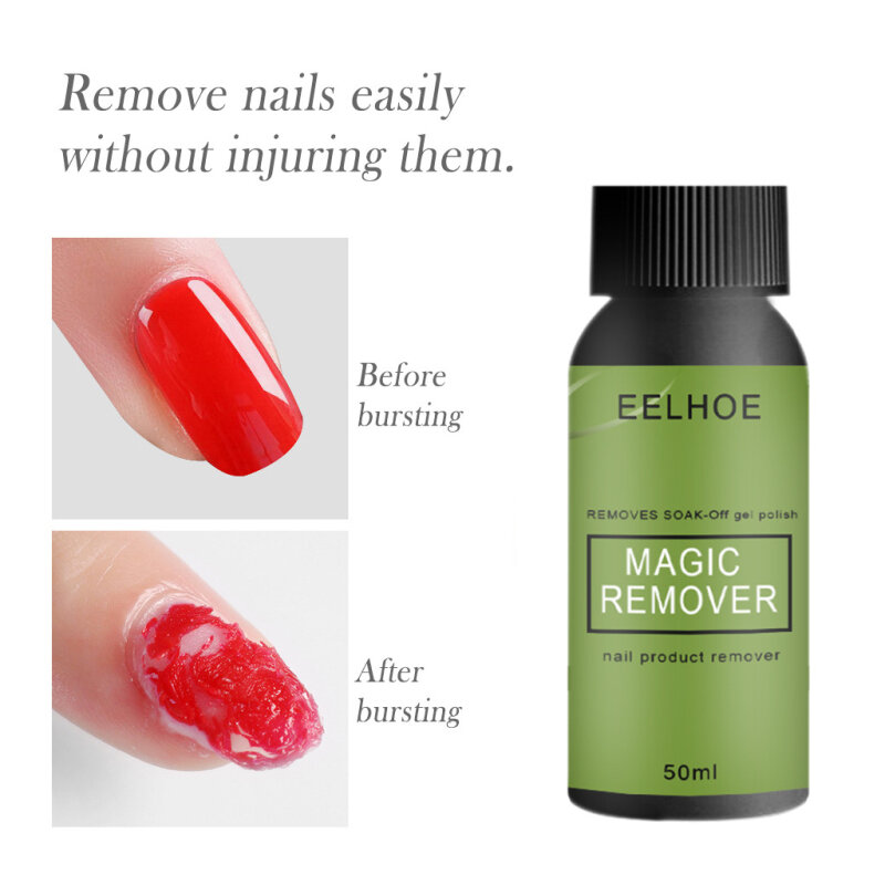 Burst Nail Polish Remover Special For Easy Removal Of Nail Polish Glue Magic Gel Nail Polish Remover Fast Remove Base Top Coat