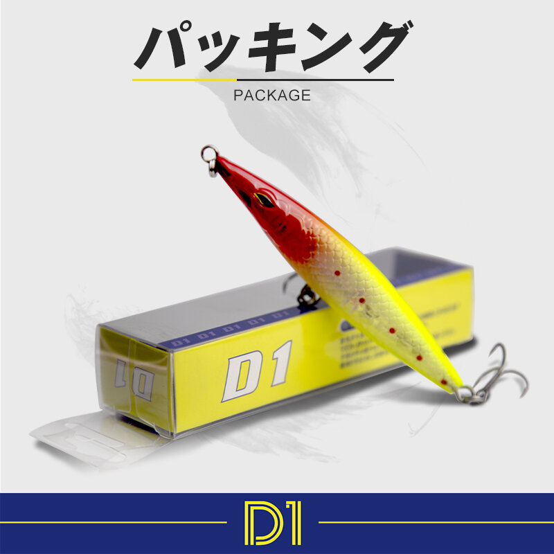 D1 Topwater приманка-карандаш, приманки, плавающие приманки для рыбной ловли, 90 мм, 110 мм, 130 мм, Sureface морские рыболовные приманки для Seabass DT3002