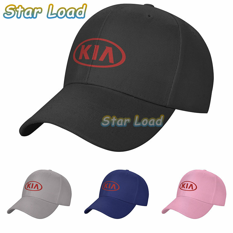 Cotton Unisex Adjustable Baseball Cap KIA Motors Logo Man Women Summer Hat for Unisex