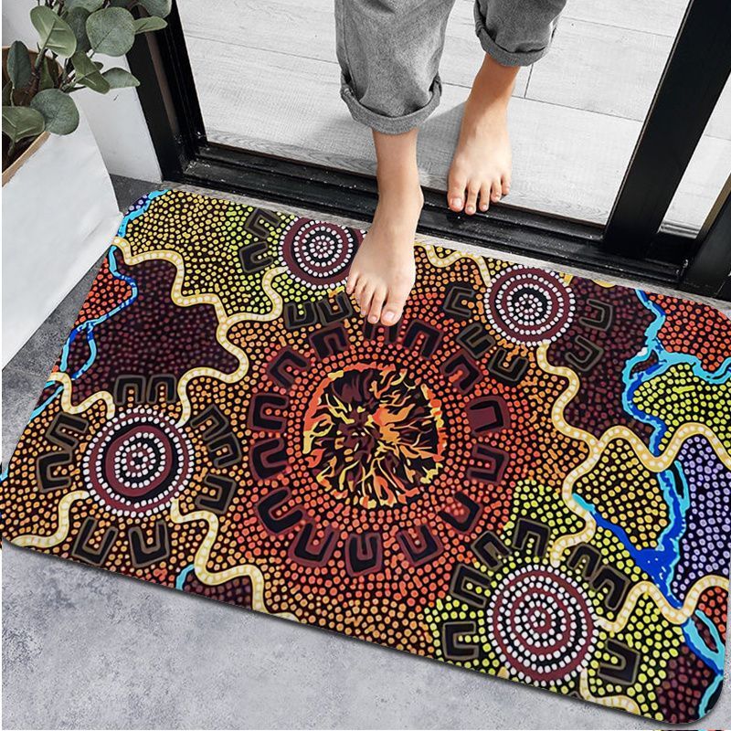 Australian Aboriginal Art Long Rugs Nordic Style Home Doormat Bathroom-Toilet Mats Bedroom Doormat Area Rug