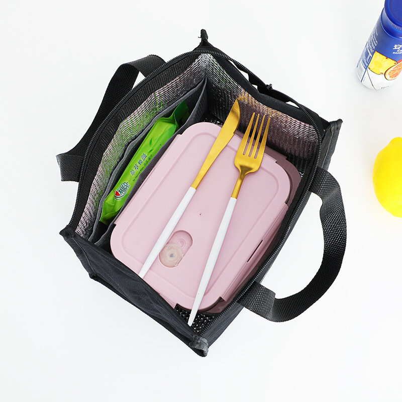 PURDORED 1 Pc borse da pranzo portatili Unisex borsa da pranzo per Picnic impermeabile per alimenti borsa da donna isolata borse frigo borsa Bento fresca