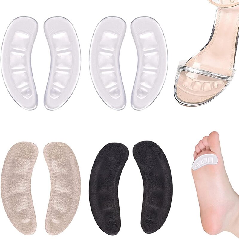 Antiderrapante silicone calcanhar gel salto alto adesivos antepé almofadas alívio da dor feminina inserções sandálias autoadesivas almofadas metatarsais