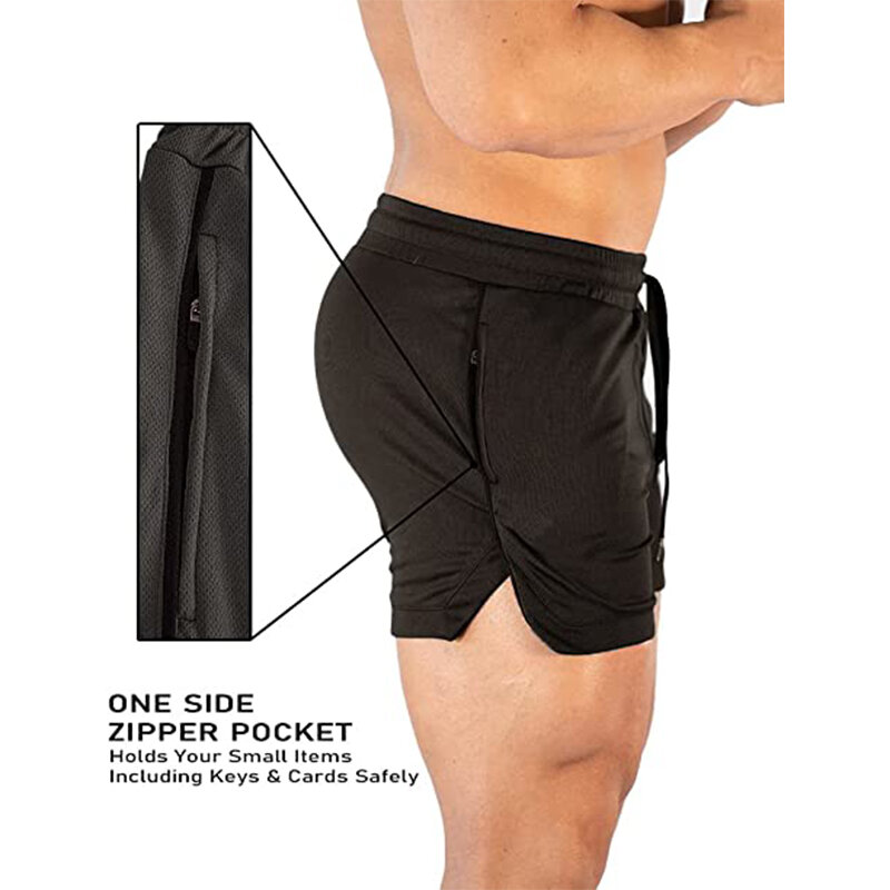 Calções de ginástica homens rummer fitness lightweigh respirável ruuning shorts jogging treino treino verão casual esporte calças curtas