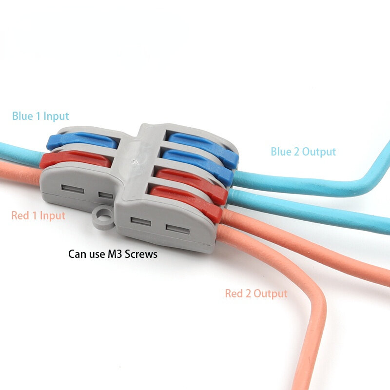 Miniconector de Cable rápido Universal, conector de Cable de cableado, bloque de terminales de Conductor Push-in, 5/10 unids/lote/62