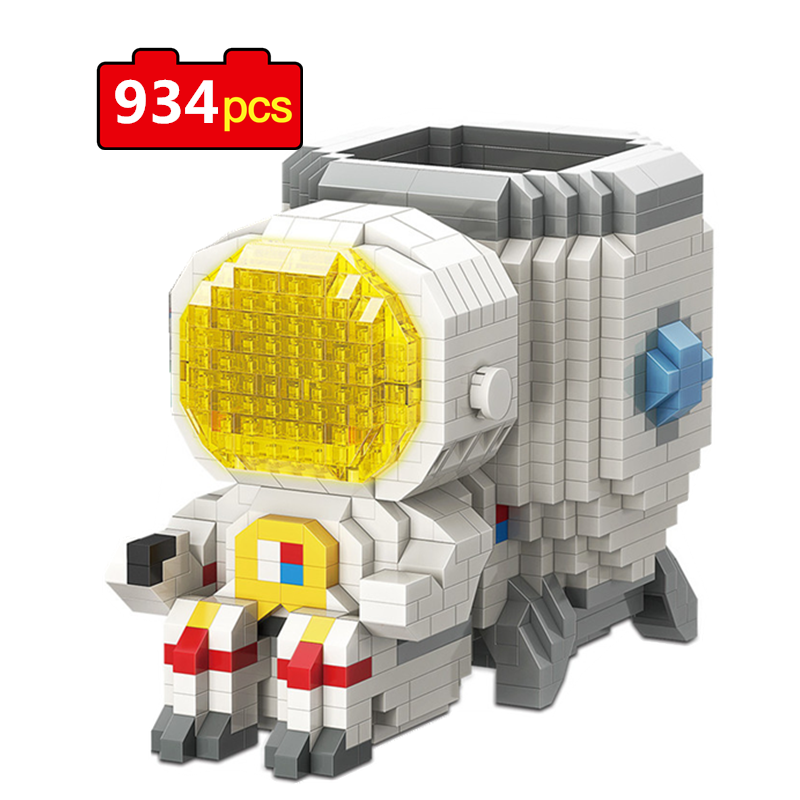 로켓 미니 마이크로 빌딩 블록 우주 달 위성 우주 비행사 다이아몬드 블록 어린이 장난감 선물, 934 피스