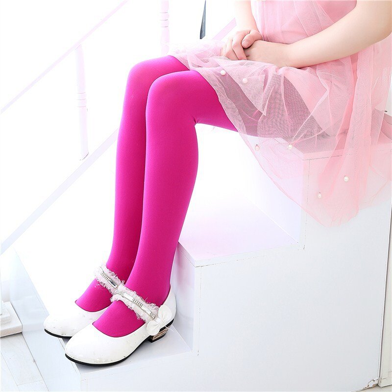 Velvet Baby Girls Tights Candy Color Collant Pantyhose for Children Kids Clothing White Dancing Stockings Summer 3-15 Years