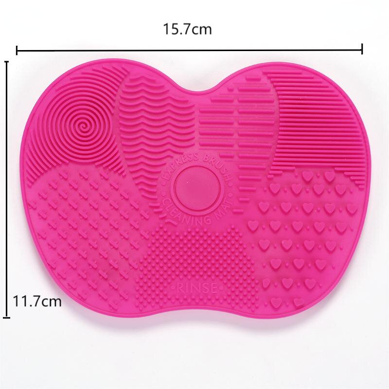 Silicone Scrubbing Brush Cleaning Pad com ventosa, Apple Cleaner, Cosmetic Beauty Supplies