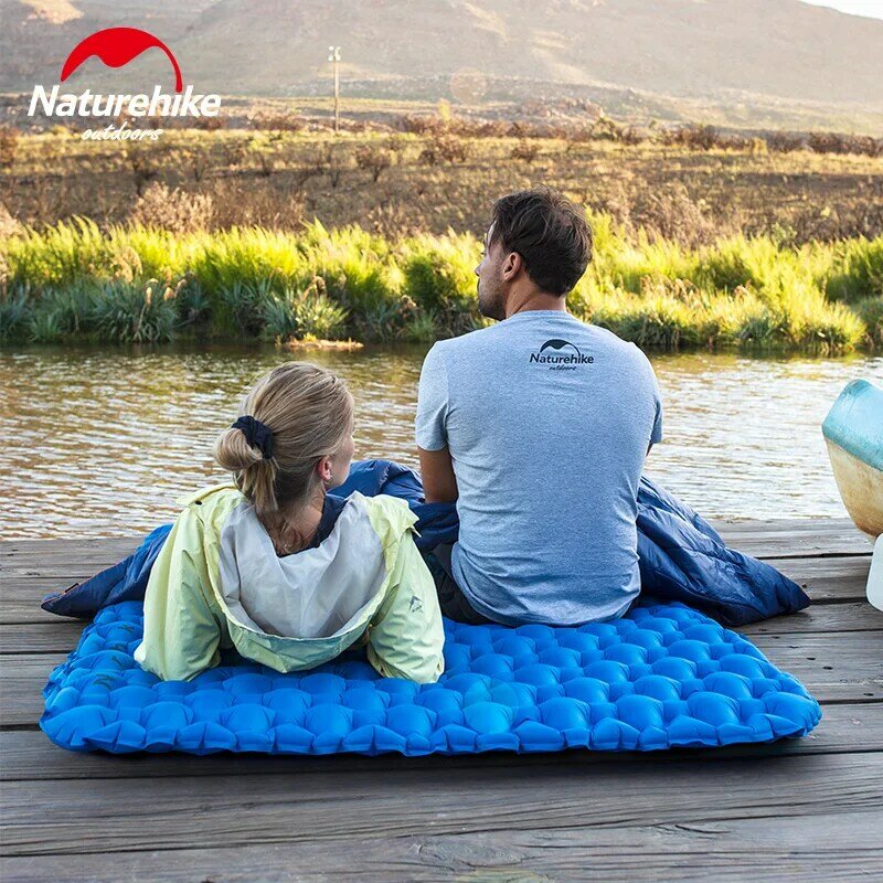 Naturehike-colchón inflable para acampar, colchoneta de aire ultraligera para dormir al aire libre, cama plegable para senderismo