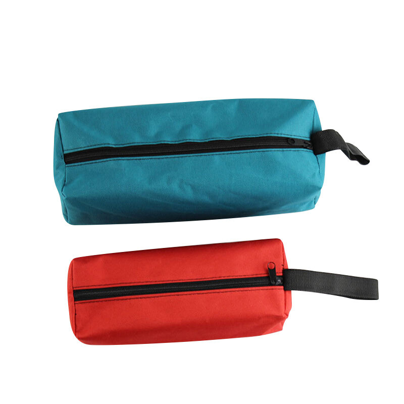 Tas peralatan tangan tas kanvas tebal untuk peralatan kecil obeng kunci pas bor Bit Organizer tas kantong ritsleting tahan air