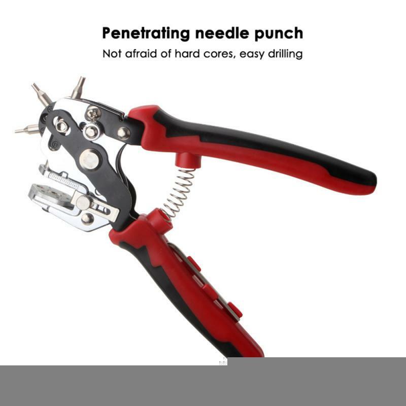 2-4.5mm Revolve Belt Punch Plier Leather Hole Punch Belts Stitching Perforator Watchband Eyelet Pierce Leathercraft Tools