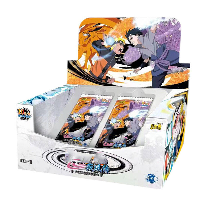 การ์ดนารูโตะ Uzumaki Uchiha Sasuke Tcg Carte Coleccionado De Cartas 100-180 Pcs ต่อกล่องการ์ดเกมสำหรับของขวัญเด็ก