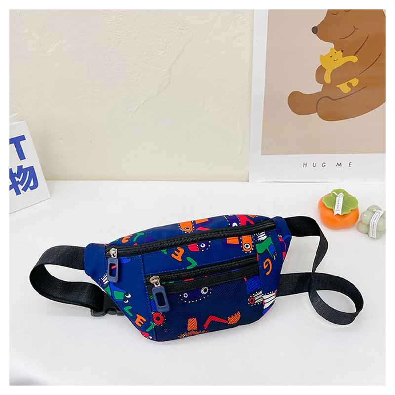 Детская нагрудная сумка, нейлоновый красивый корейский кросс-боди для мальчиков и девочек, модный поясной кошелек для телефона, забавная сумка на ремне
