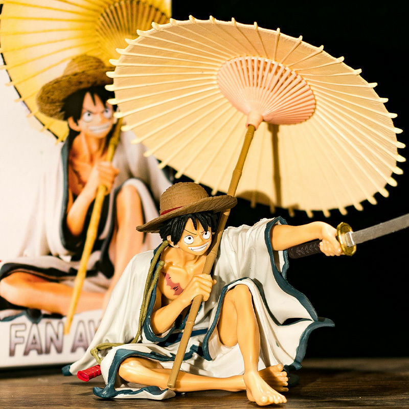 One Piece hand-made BWFC top battle Luffy, umbrella, knife, model, ornament, doll, full set of gifts, limited edition