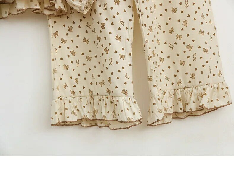 Pijamas De algodón De manga larga para Mujer, ropa De talla grande con estampado Floral, estilo Retro, Vintage