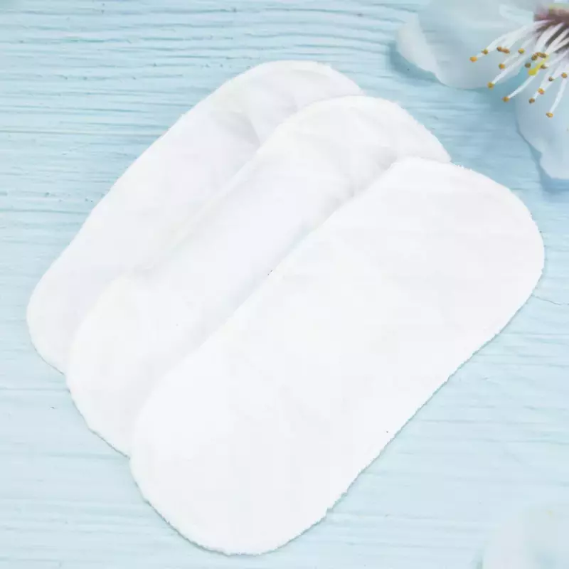 Serviettes hygiéniques féminines réutilisables et fines, serviettes hygiéniques en tissu menstruel, doublures imperméables lavables pour culottes pour femmes, 19cm, 2 pièces/lot