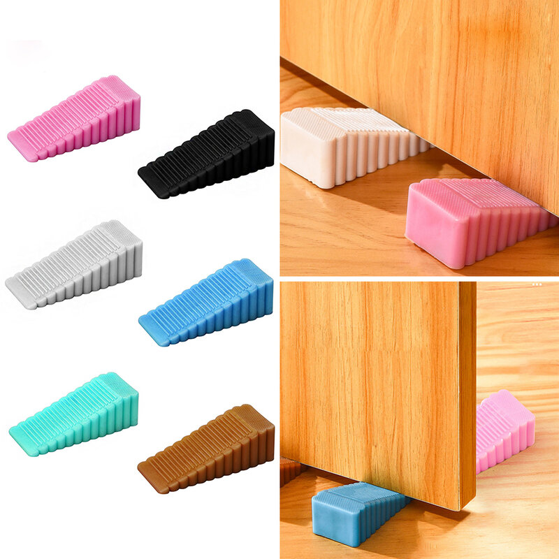 Creative Silicone Door Stopper Safety Anti-skid Windproof Rear Retainer Anti-collision Door Stop Protector Anti-pinch Hardware