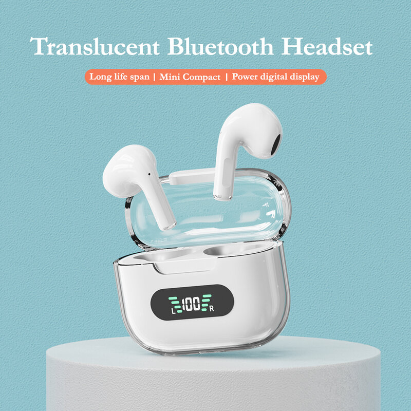 TWS ชุดหูฟังเกม Low Delay ลดเสียงรบกวนชุดหูฟังบลูทูธจอแสดงผล LED สเตอริโอไร้สาย Bluetooth 5.1สำหรับ Touch โทรศัพท์