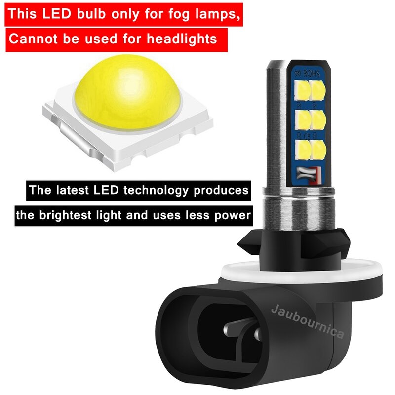 LED自動車用フォグライトキット,9006 K,12V,24V,2個,新品,H11,H8,H4,881,880,6000