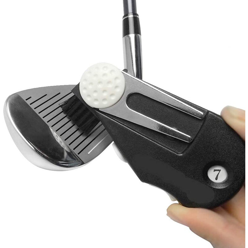 Herramienta de reparación de pelota de Golf 5 en 1, accesorio único de alta calidad, marcador de bola, contador de puntuación, cepillo, Divot, plástico multifunción, 1 ud.