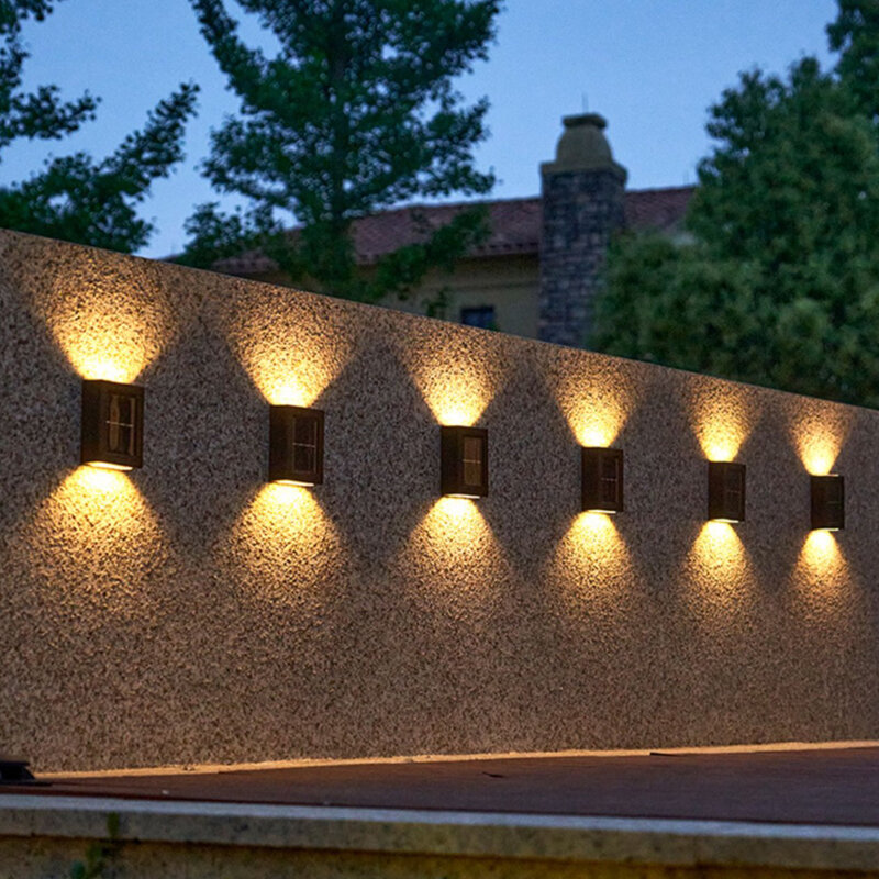 스마트 태양광 LED 야외 방수 조명, 상하 야광 정원 장식 계단 울타리 햇빛 램프