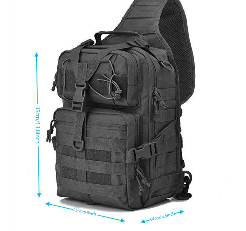 Tactical Chest Bag 20L Military Sling Backpacks Army Molle Waterproof EDC Rucksack Bags for Outdoor Hiking Camping Hunting Pack