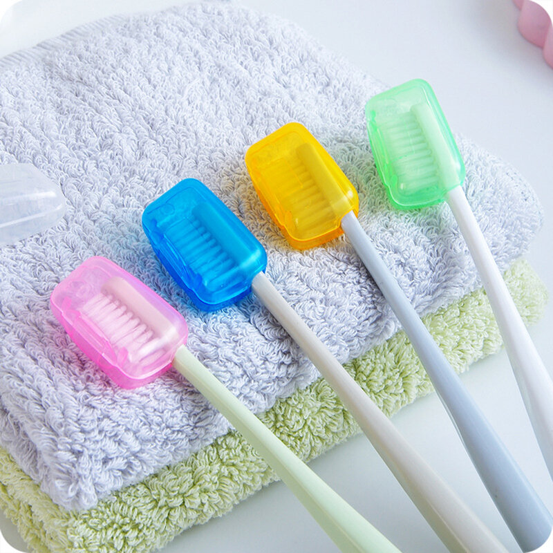 Cabezal de cepillo de dientes de 5 unids/set, Protector de limpiador de cabeza de cepillo de dientes portátil colorido para viajes, senderismo y Camping