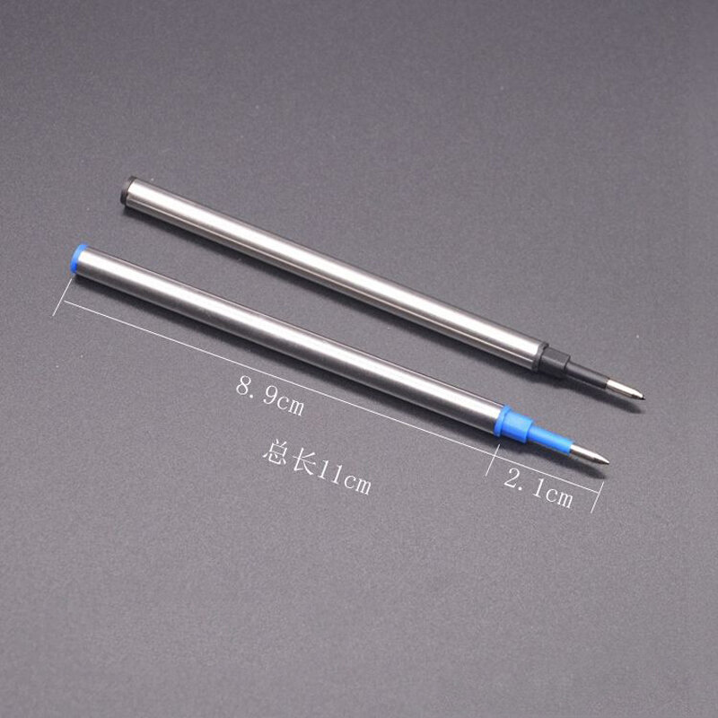Recargas de Metal de 11cm, bolígrafo de 0,5mm de longitud, material de papelería para oficina y escuela, 5 unidades