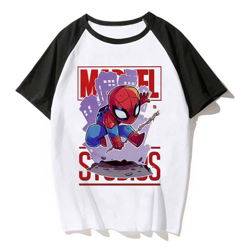 Новинка, детская 3D футболка Marvel «Человек-паук», футболки для мальчиков и девочек, Очаровательная детская одежда, лето 2022, самый популярный т...