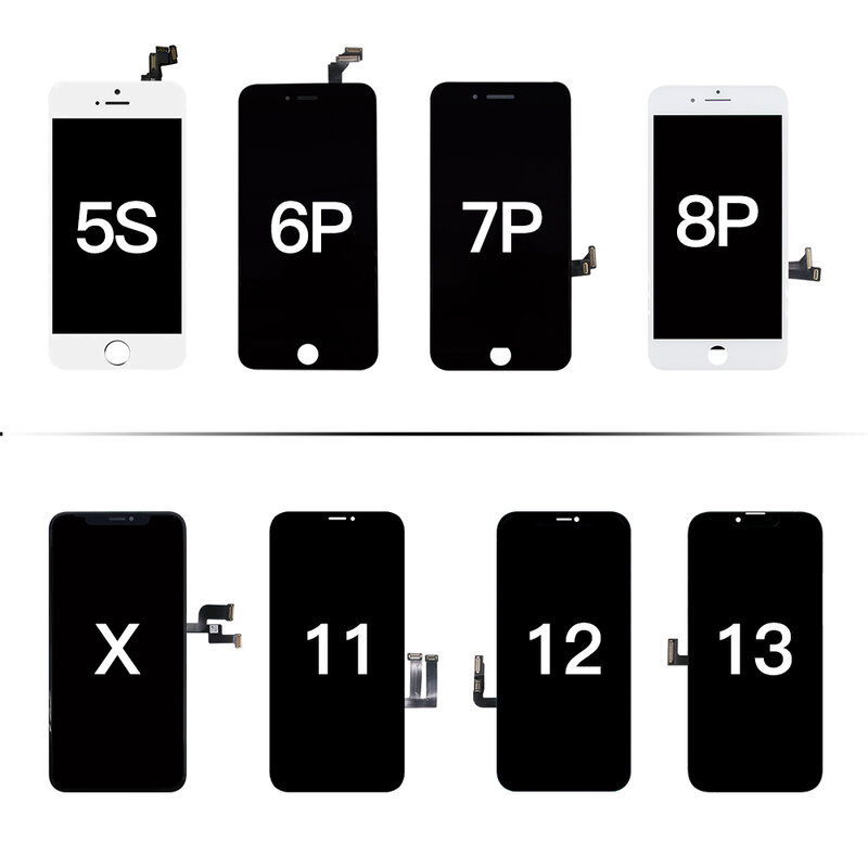 Layar True Tone Asli untuk iPhone XR Pengganti Lcd Ecran untuk Iphone 11 12 X XS Max Tampilan dengan Perakitan Digitizer Sentuh 3D