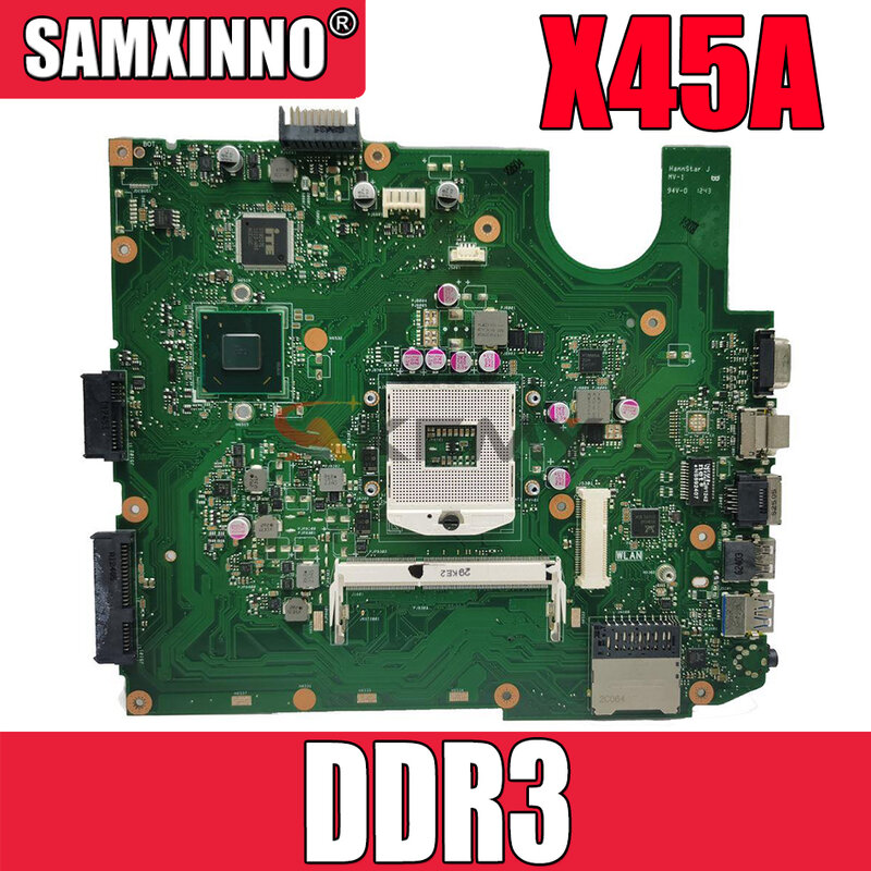 AKEMY untuk Motherboard Laptop Asli ASUS X45A Mainboard REV 2.0 Tes DDR3 Terintegrasi Bekerja Sempurna