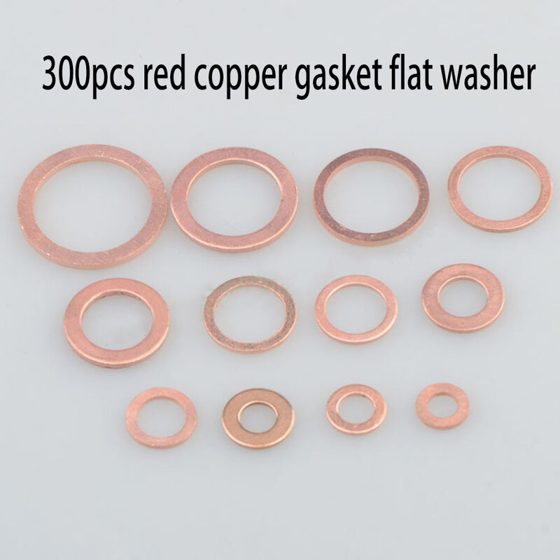 300pcs Box GB97 Solid Flat Washer Plain Gasket Pad Gaskets Oil Ring