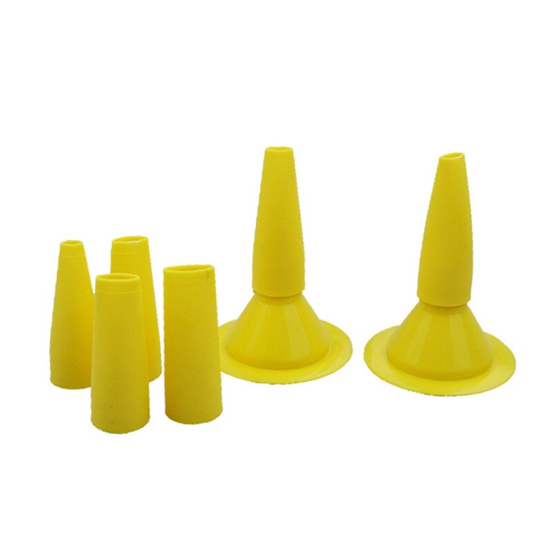 8 pieces/set Sausage Caulking Gun Tips 4-10mm Cone Trowel Nozzles Caulk Nozzle for Sausage and Bulk Caulk Guns Sausage