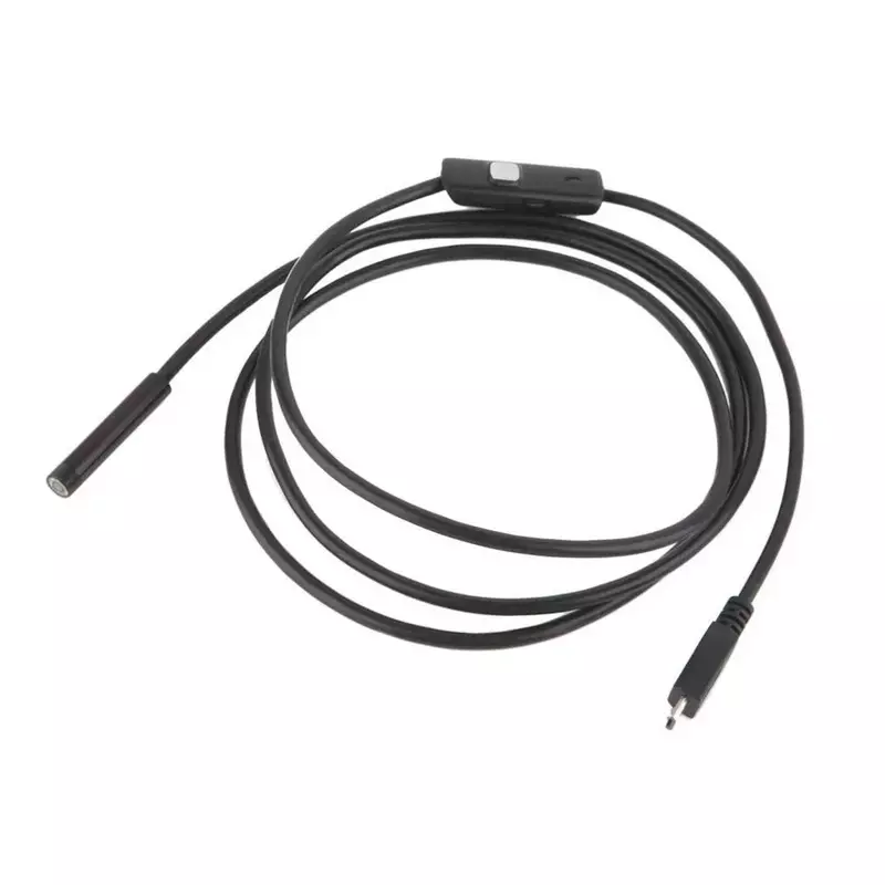 Czarny 6 LED 7mm kabel obiektywu wodoodporny Mini USB boroskop inspekcyjny kamera do androida telefon Smartphone na PC kamera inspekcyjna