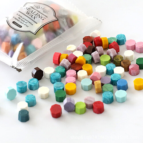 100Pcs Sealing Wax Beads Mixing Color Crafts for Envelope Wedding Postcard Stamp Wax Seal