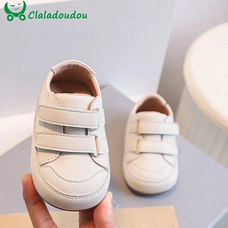 Zapatos informales para primeros pasos de bebé, calzado de color Beige sólido, rosa y marrón, 12-15,5 cm, 2023
