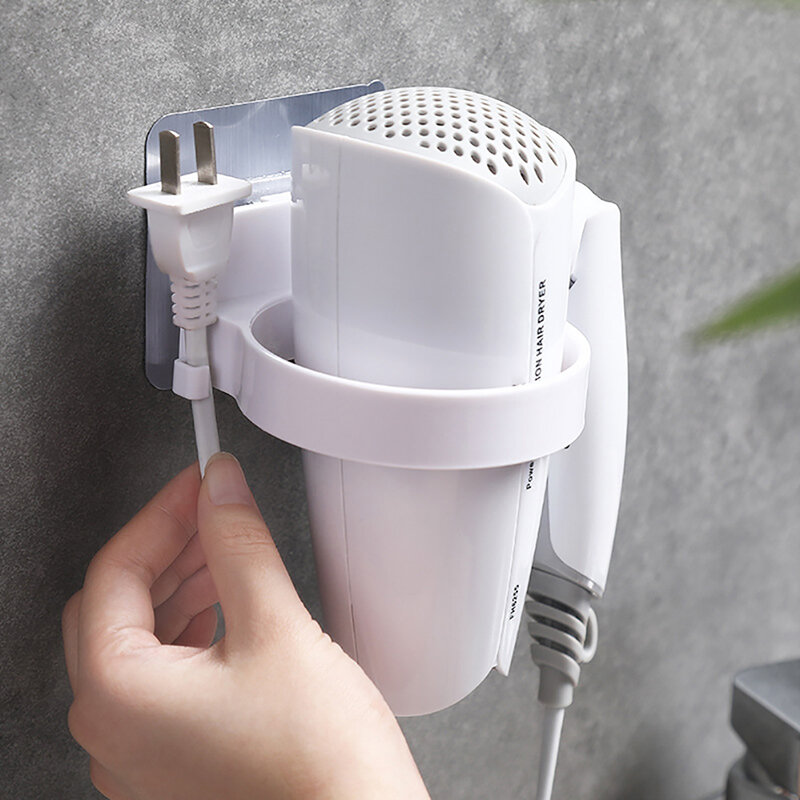 Alta qualidade wall-mounted titular secador de cabelo abs prateleira do banheiro titular rack organizador de armazenamento para prateleira de secador de cabelo