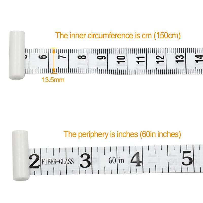 Righello del nastro di misurazione del corpo autobloccante 150cm/60 pollici cucito su misura misura misura righello metro pellicola per le gambe del petto della vita